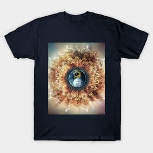 Mandala radiant yin yang T-Shirt